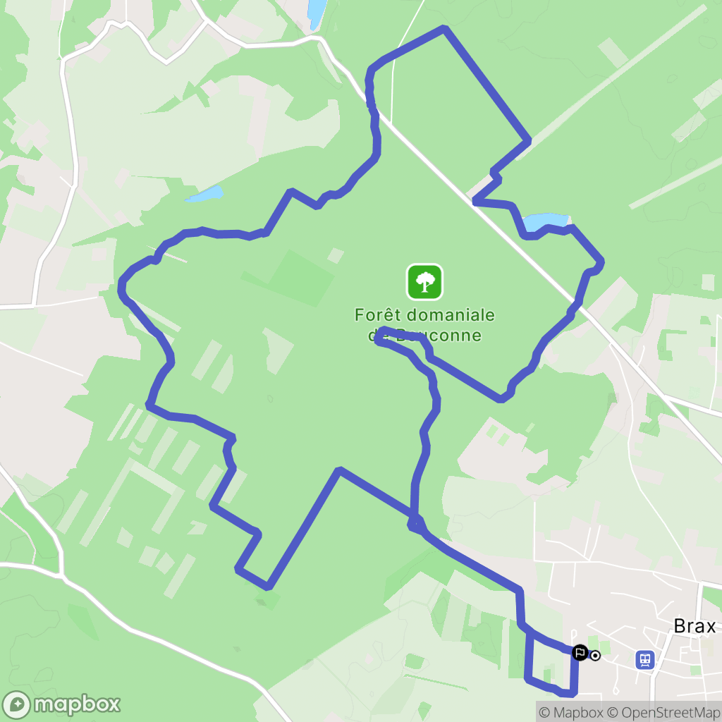 Brax : carte du parcours de randonnée - France