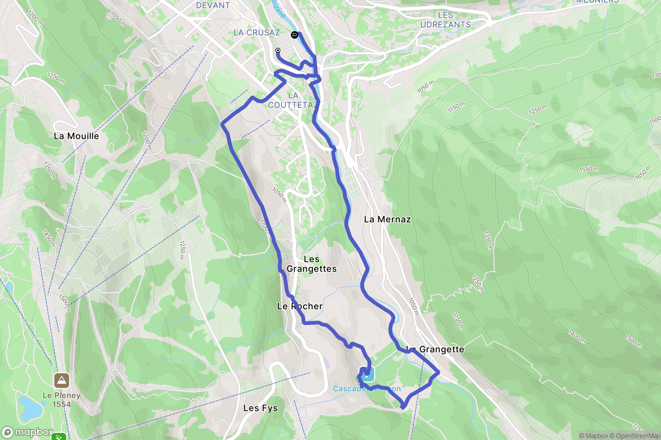 Morzine : carte du parcours de randonnée - France