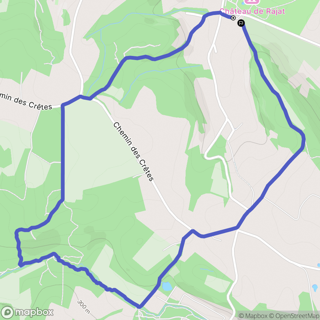 Saint-Pierre-de-Chandieu : carte du parcours de randonnée - France