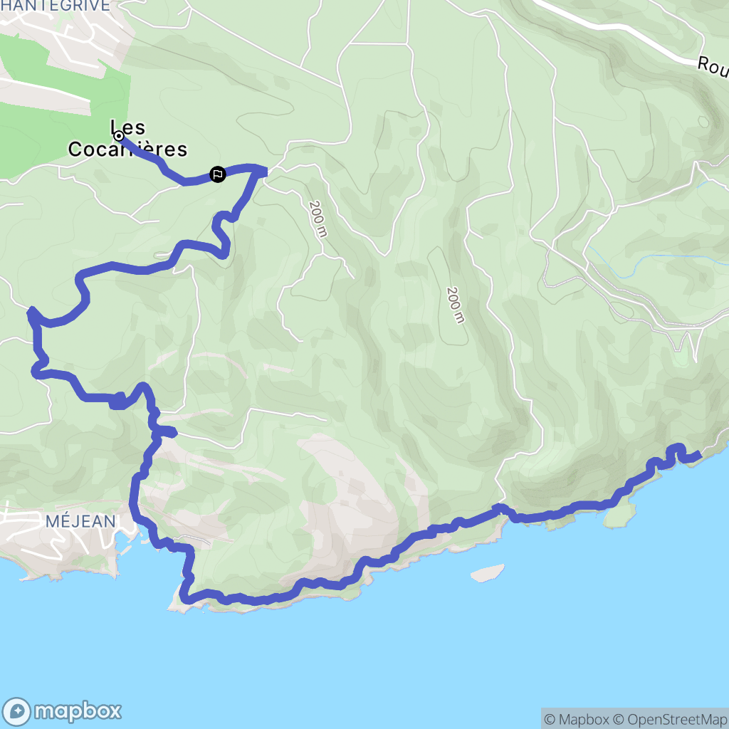Ensuès-la-Redonne : carte du parcours de randonnée - France