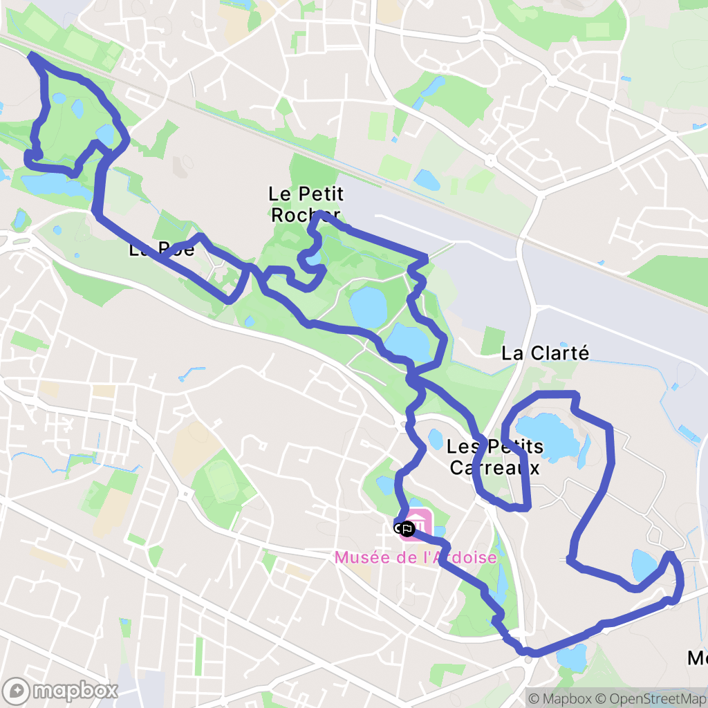 Trélazé : carte du parcours de randonnée - France