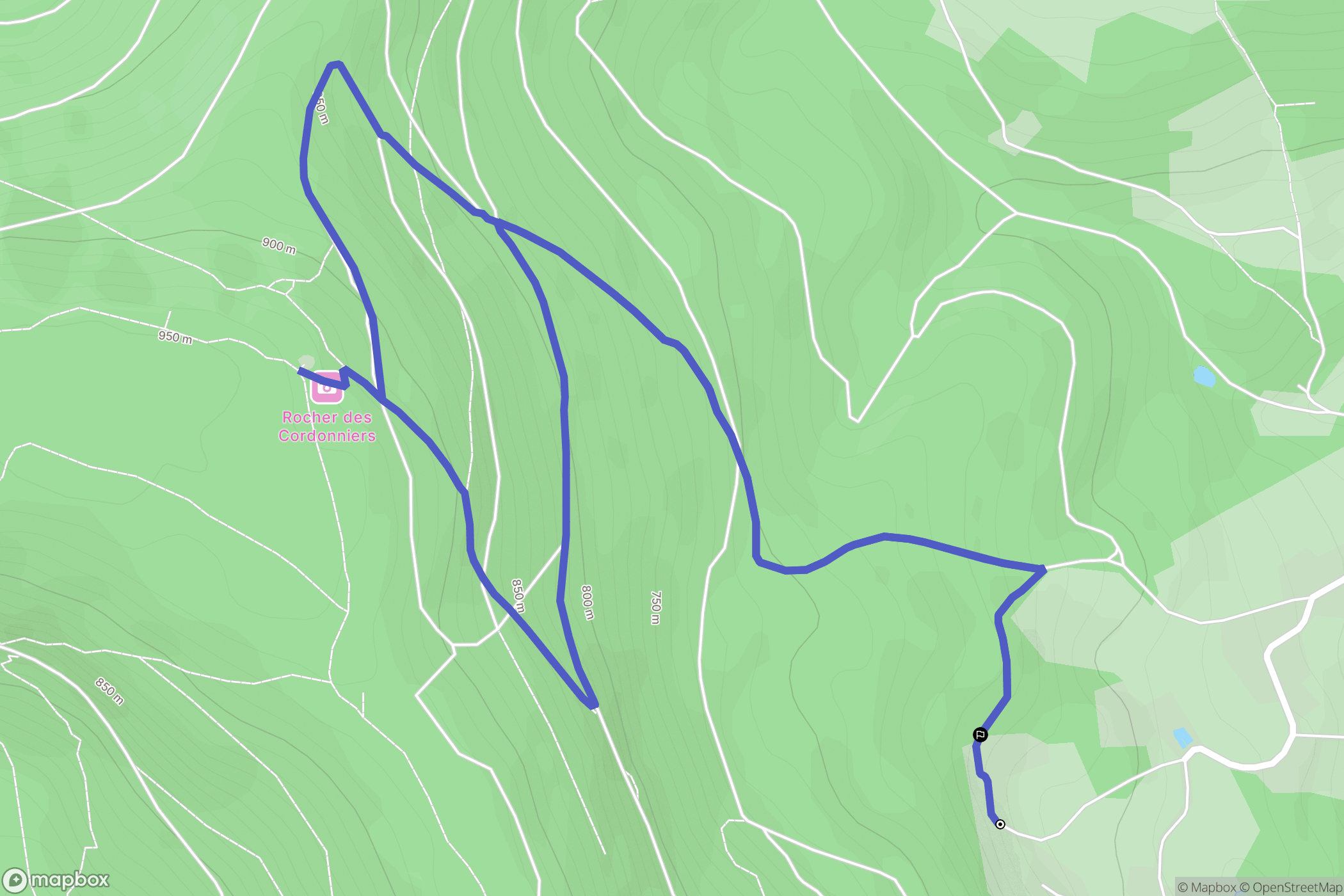 Thannenkirch : carte du parcours de randonnée - France