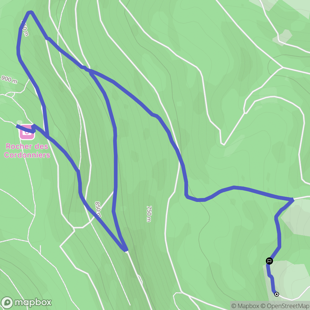 Thannenkirch : carte du parcours de randonnée - France