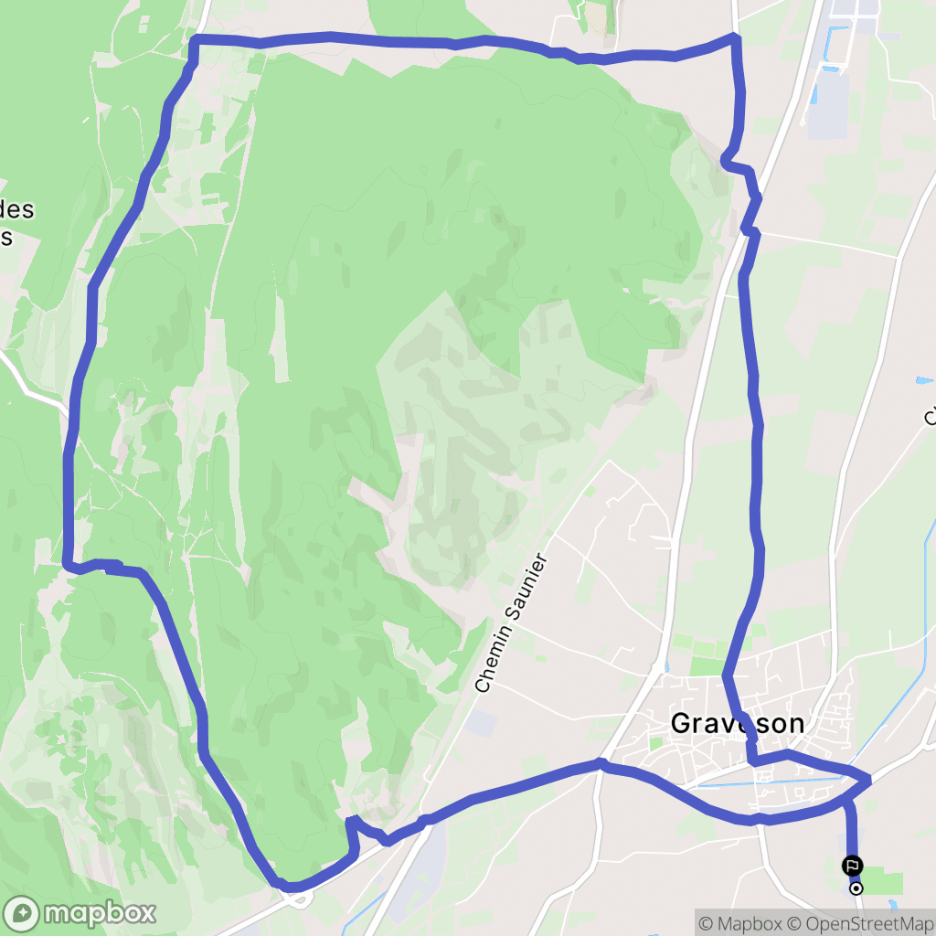 Graveson : carte du parcours de randonnée - France