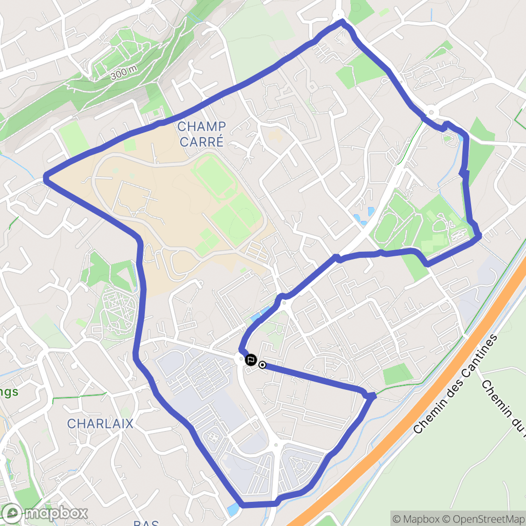 Montbonnot-Saint-Martin : carte du parcours de randonnée - France