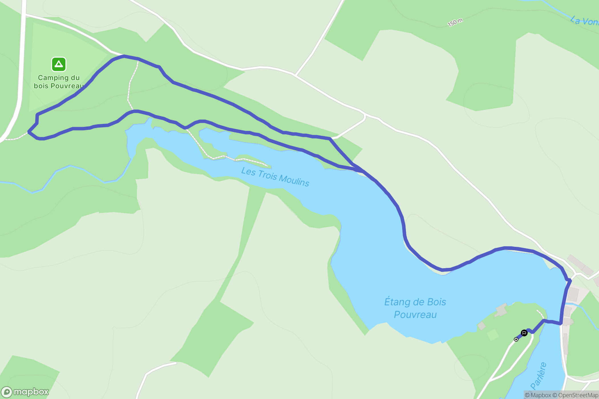 Ménigoute : carte du parcours de randonnée - France