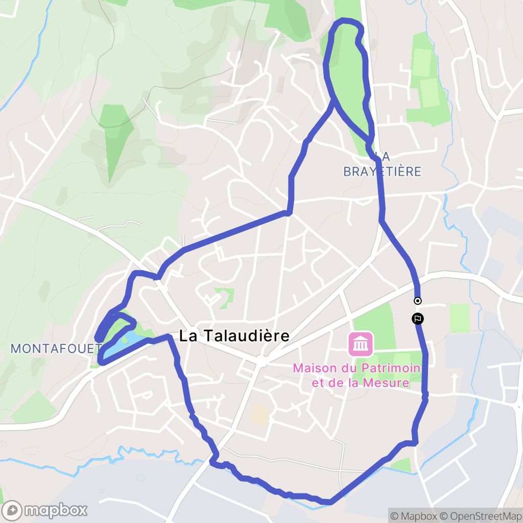 La Talaudière : carte du parcours de randonnée - France