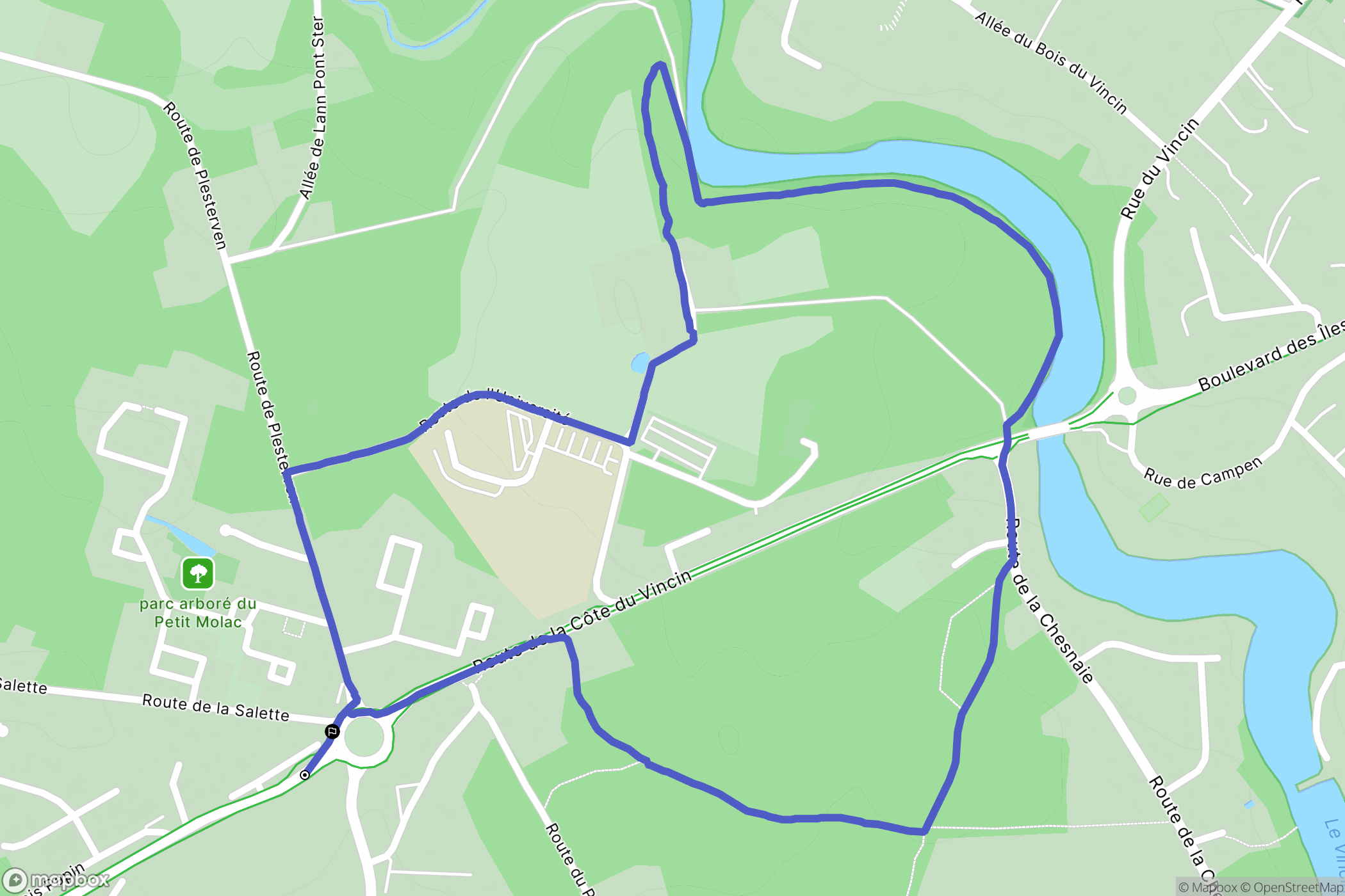 Arradon : carte du parcours de randonnée - France