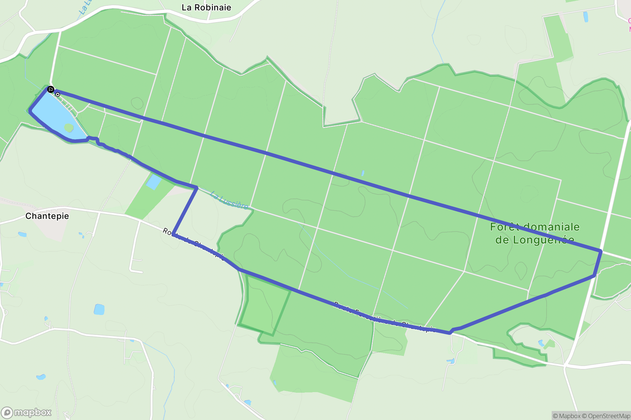 Erdre-en-Anjou : carte du parcours de randonnée - France