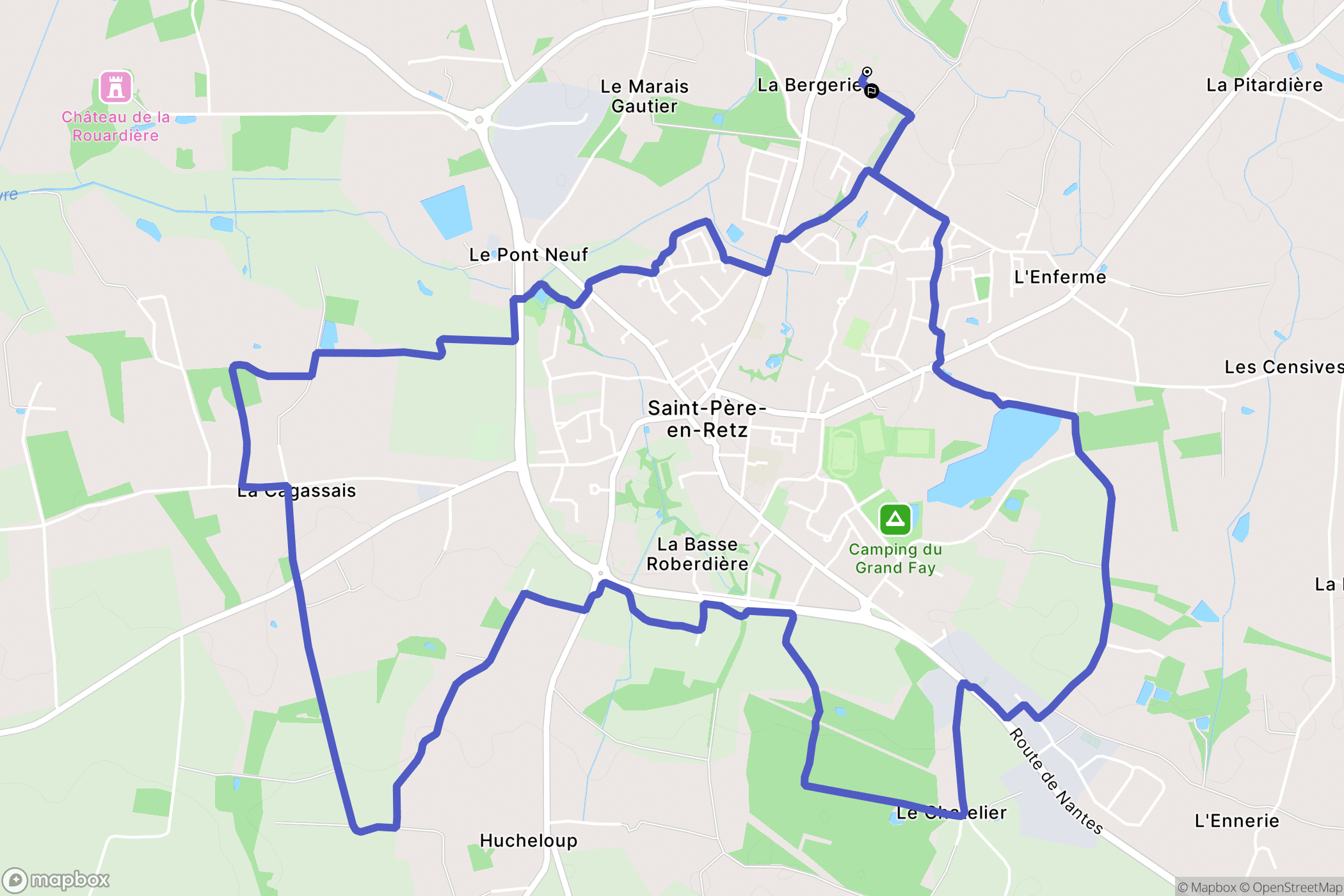 Saint-Père-en-Retz : carte du parcours de randonnée - France