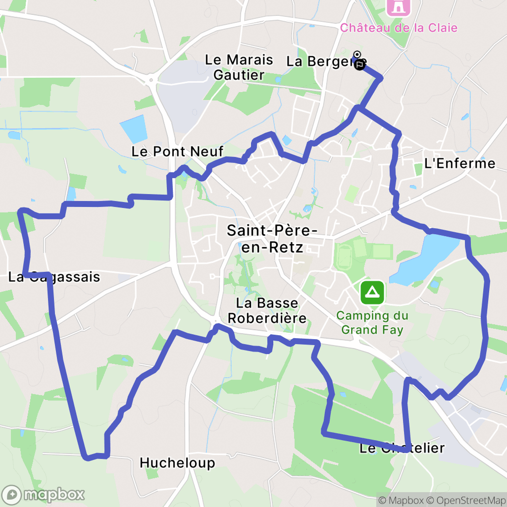 Saint-Père-en-Retz : carte du parcours de randonnée - France