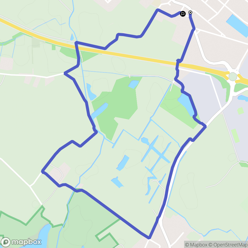 Hem : carte du parcours de randonnée - France