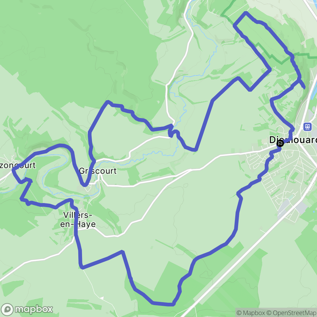 Dieulouard : carte du parcours de randonnée - France
