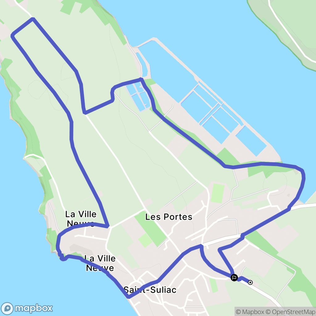 Saint-Suliac : carte du parcours de randonnée - France