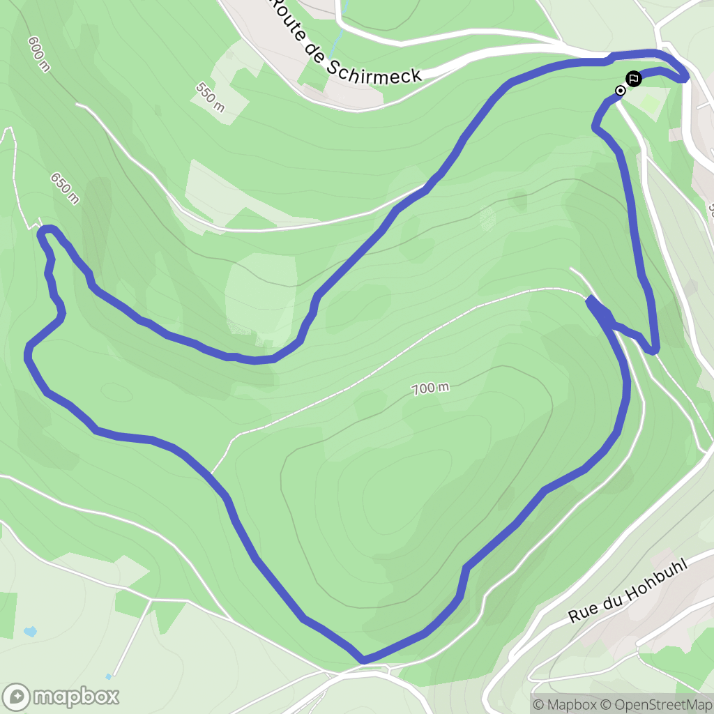 Grendelbruch : carte du parcours de randonnée - France