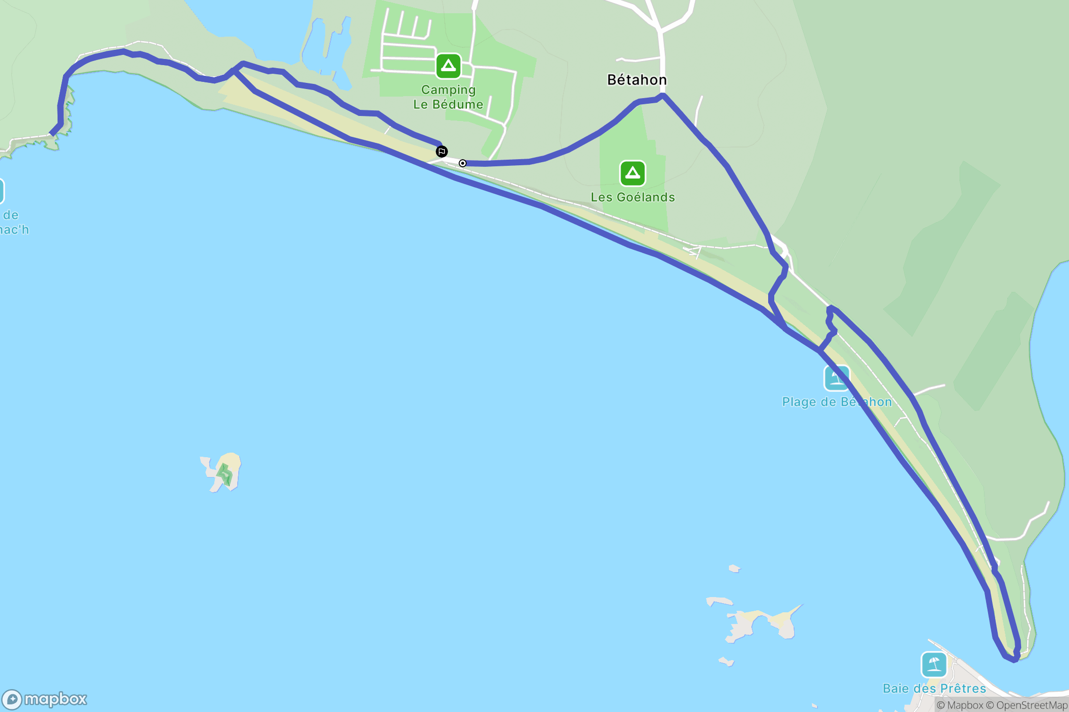 Ambon : carte du parcours de randonnée - France