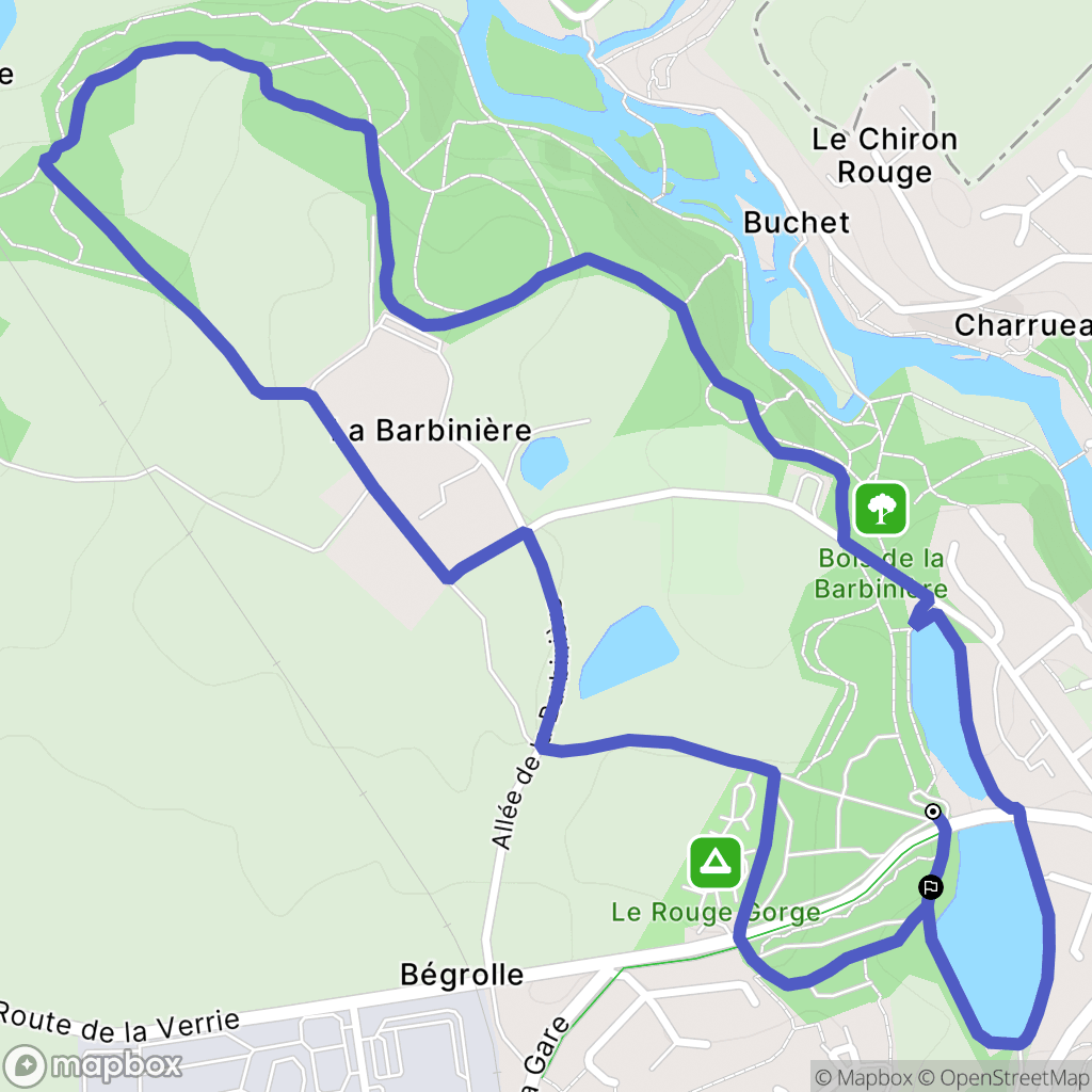 Saint-Laurent-sur-Sèvre : carte du parcours de randonnée - France