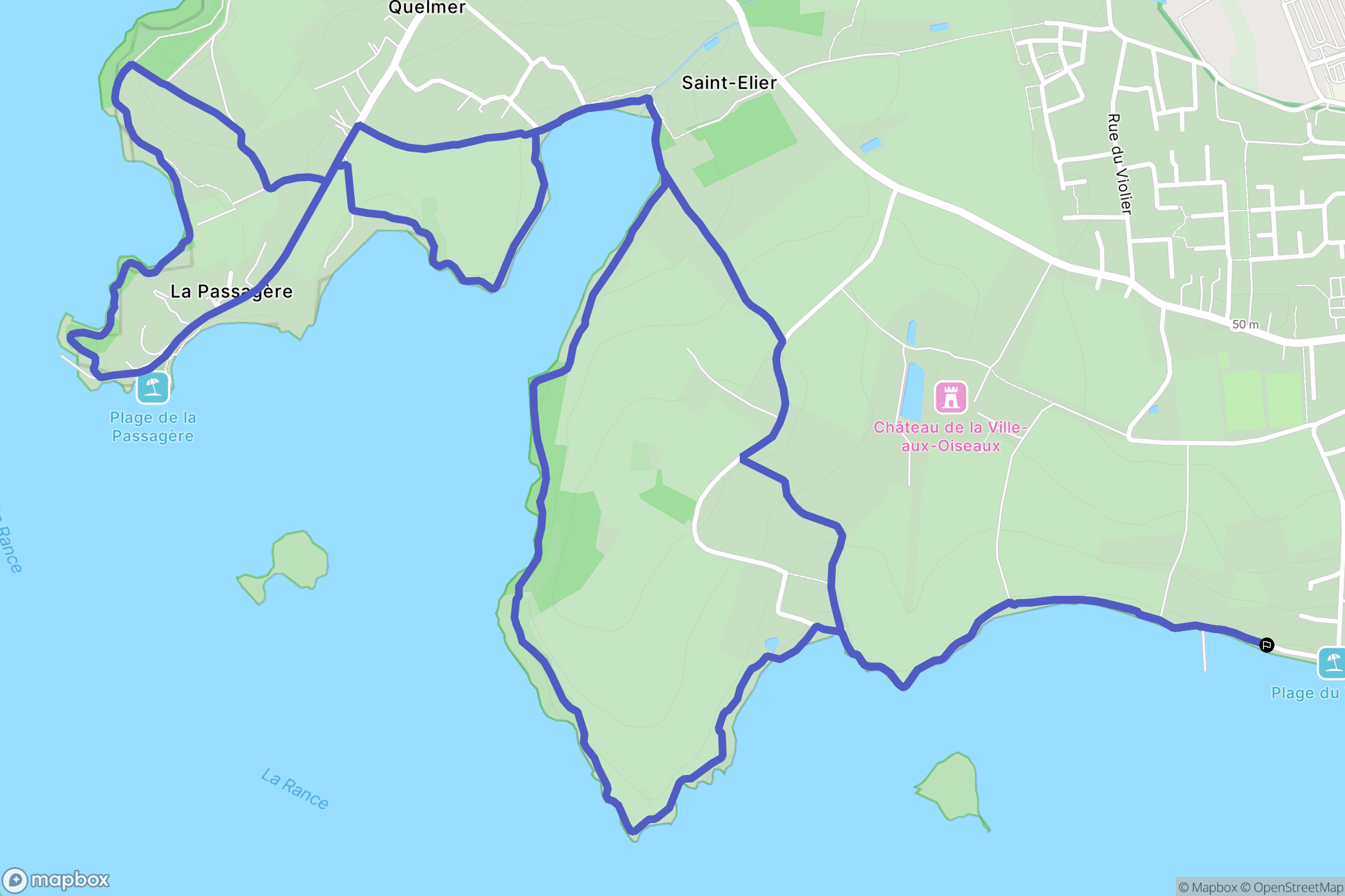 Saint-Jouan-des-Guérets : carte du parcours de randonnée - France