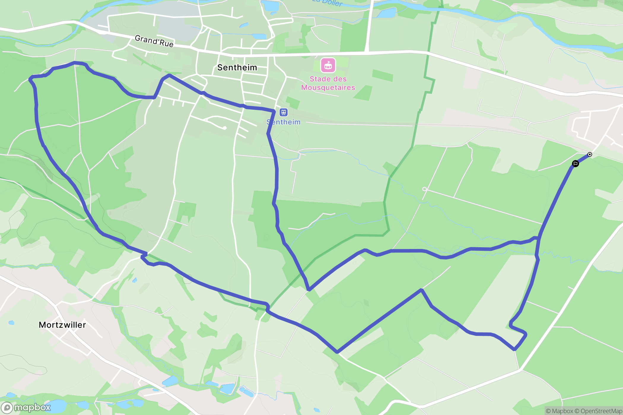 Guewenheim : carte du parcours de randonnée - France