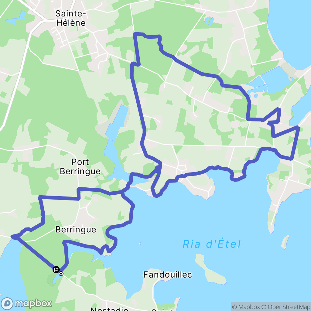 Plouhinec : carte du parcours de randonnée - France