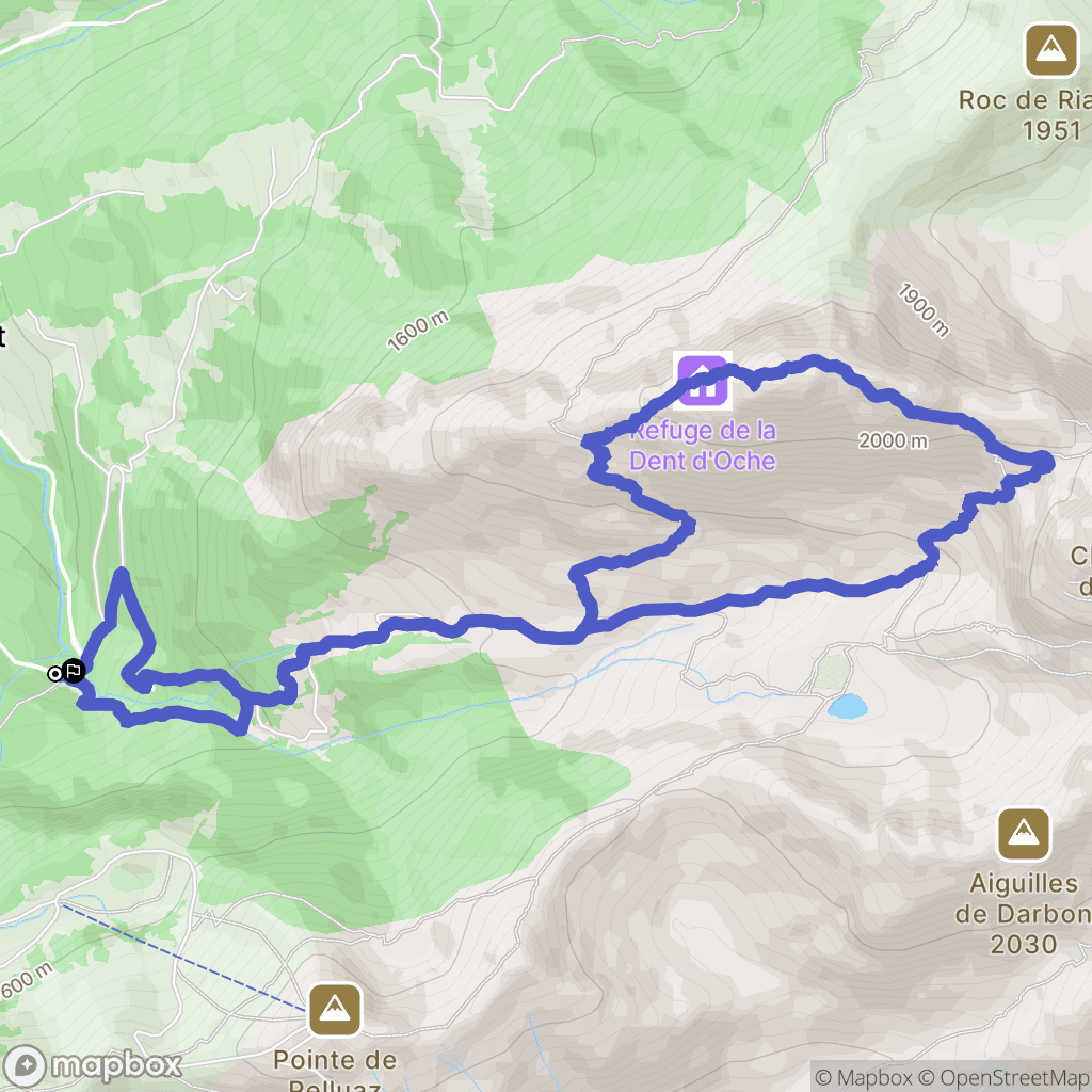Bernex : carte du parcours de randonnée - France