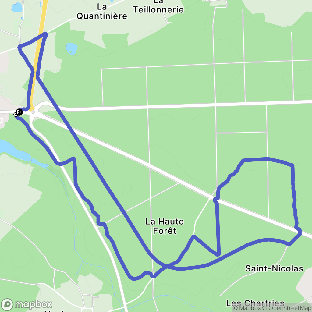 Château-la-Vallière : carte du parcours de randonnée - France