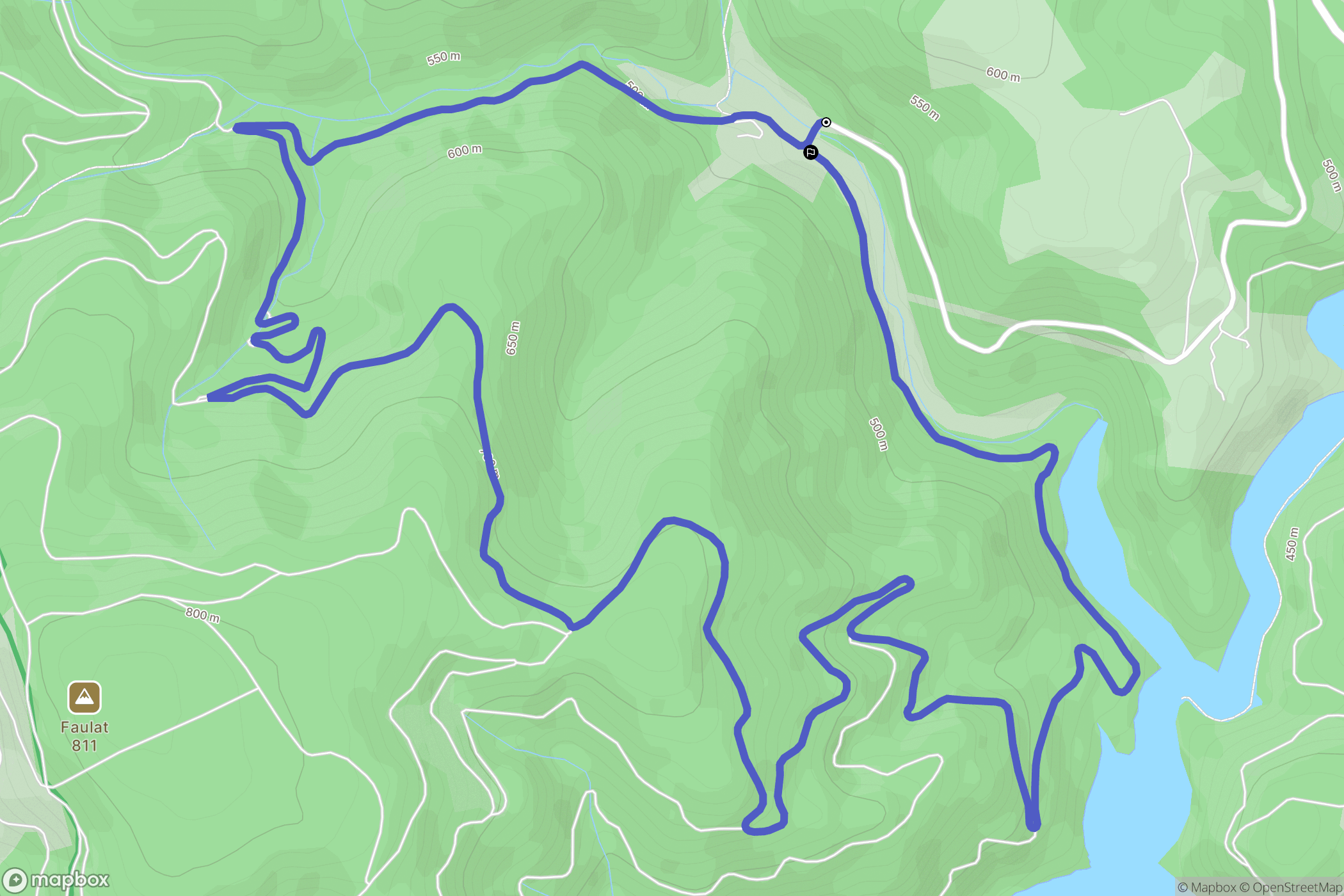 Ceilhes-et-Rocozels : carte du parcours de randonnée - France
