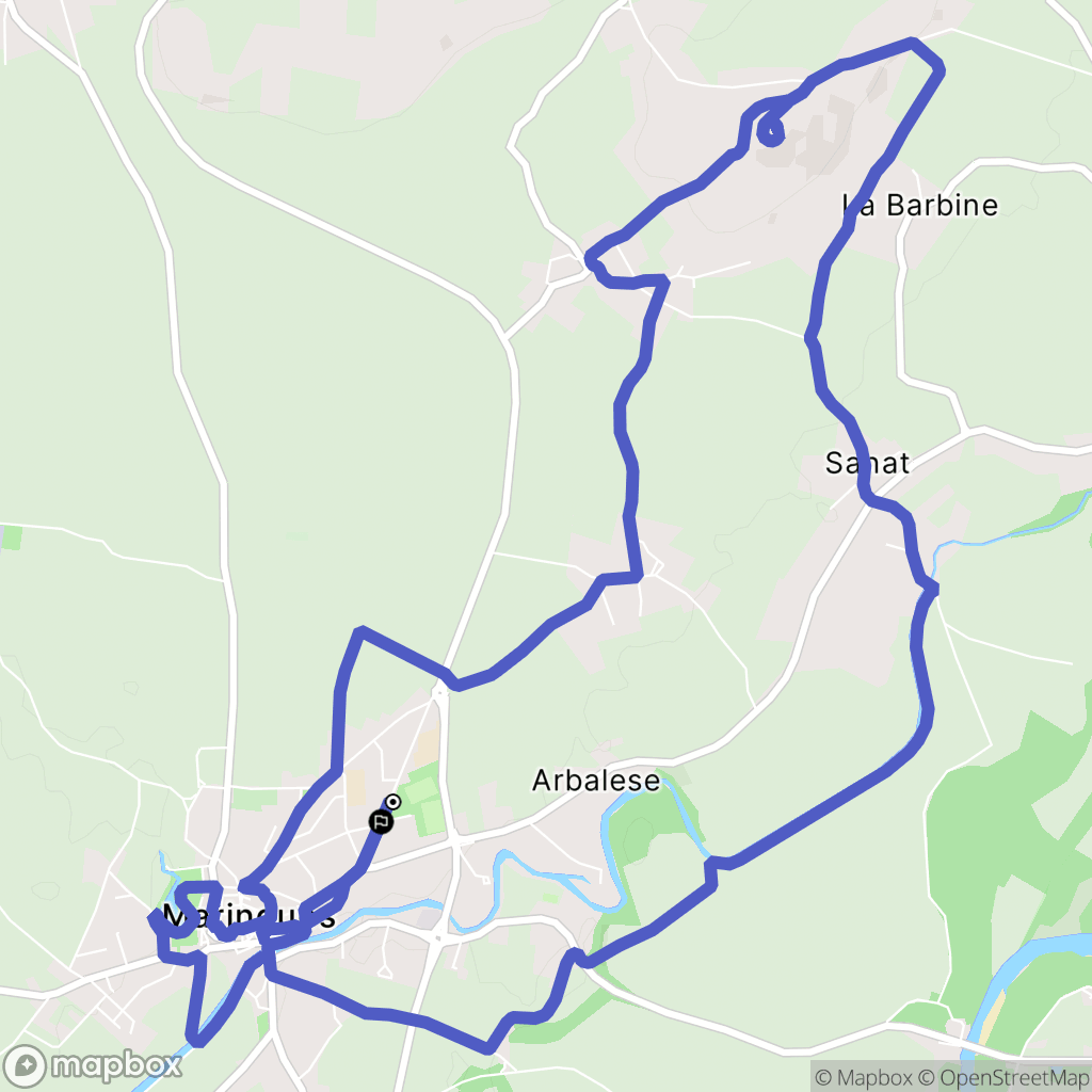 Maringues : carte du parcours de randonnée - France