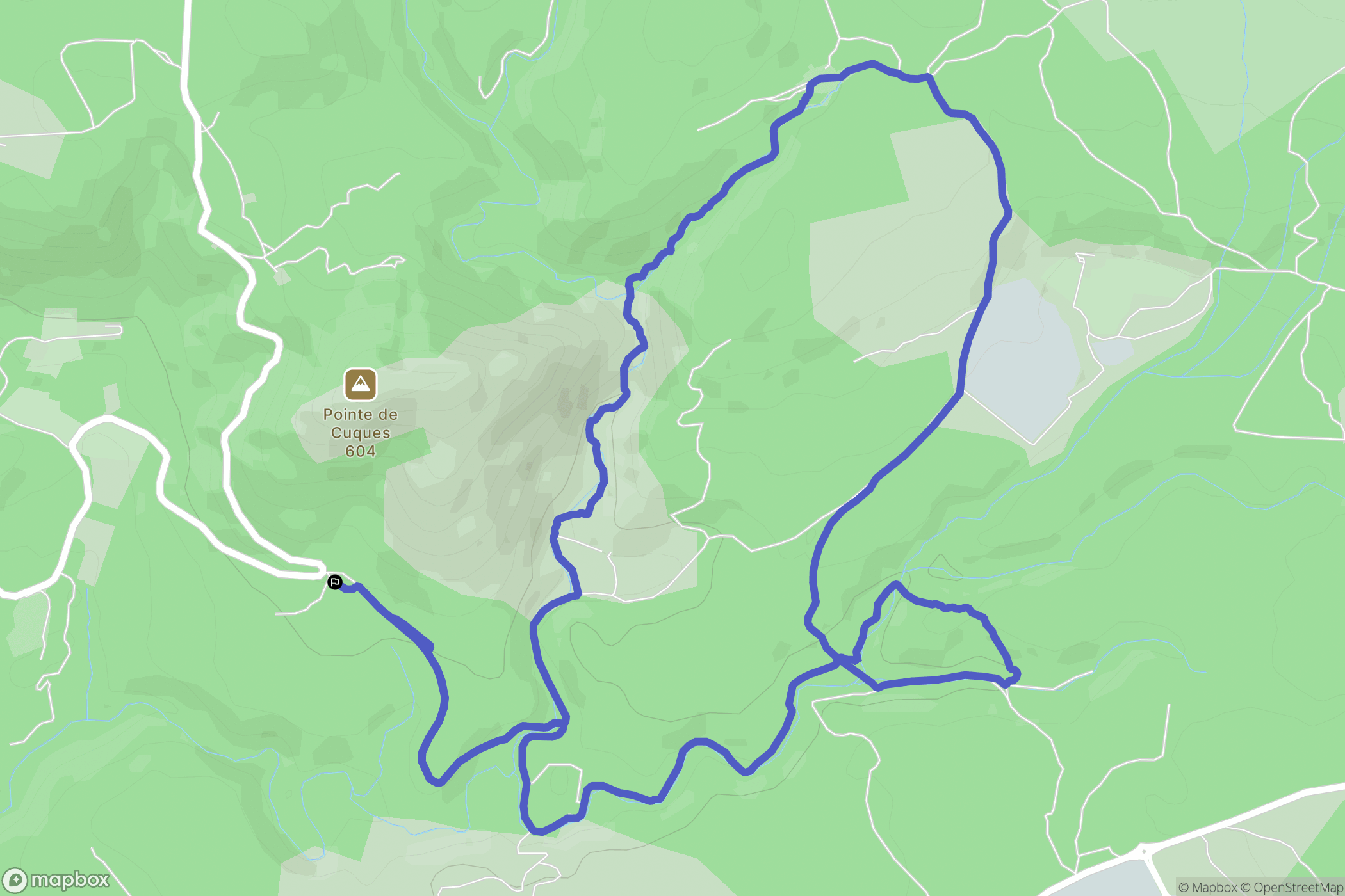 Cuges-les-Pins : carte du parcours de randonnée - France