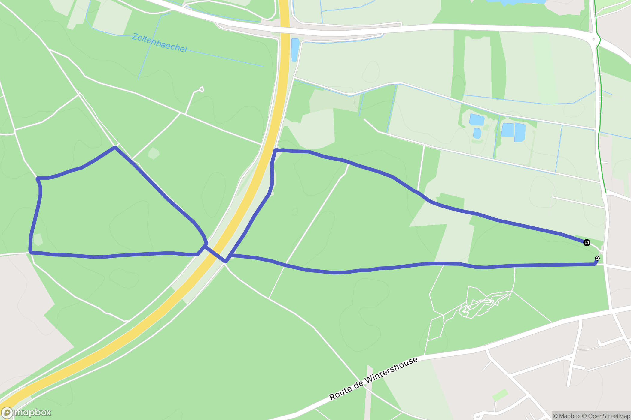 Haguenau : carte du parcours de randonnée - France