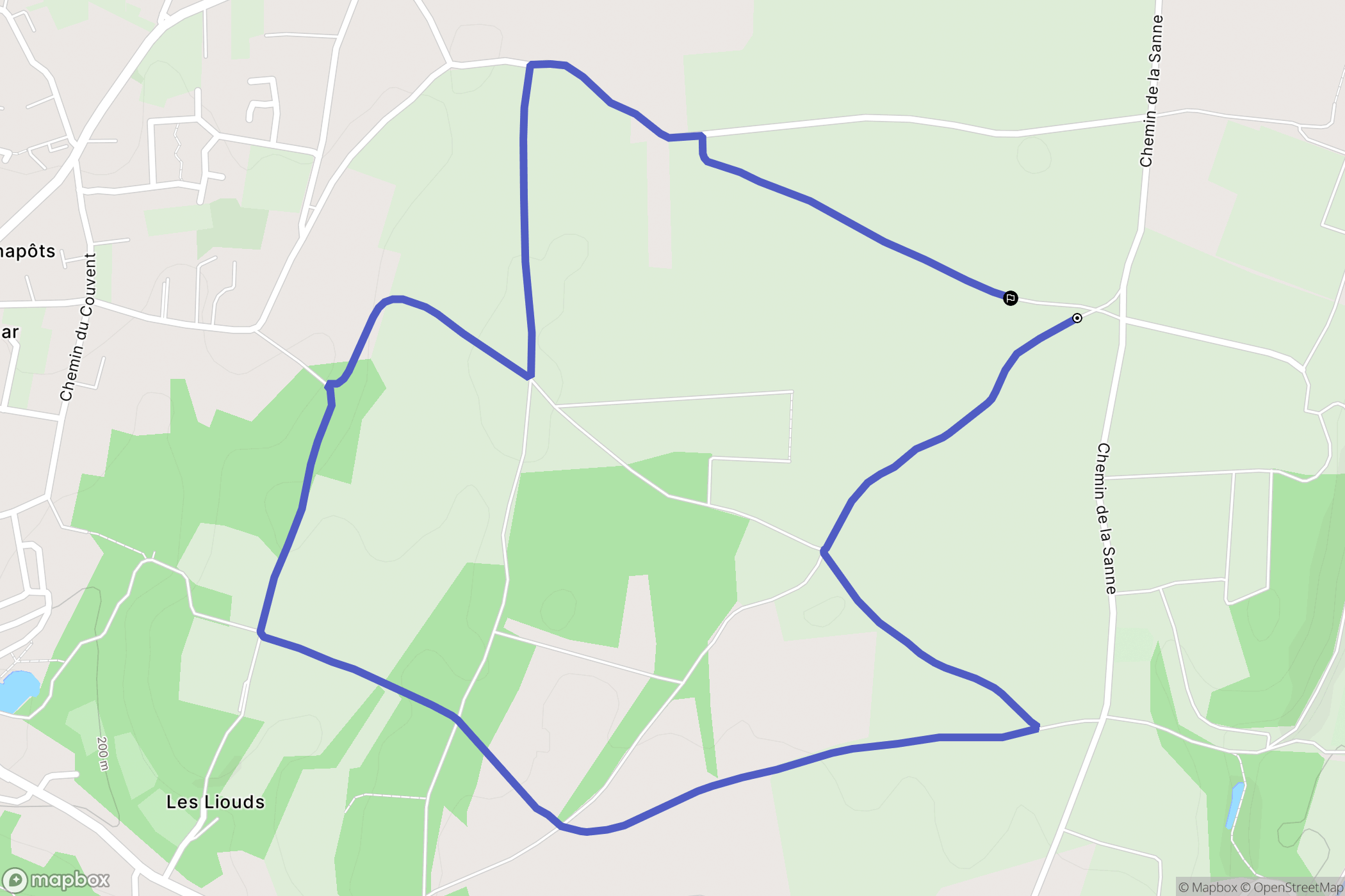 Ville-sous-Anjou : carte du parcours de randonnée - France