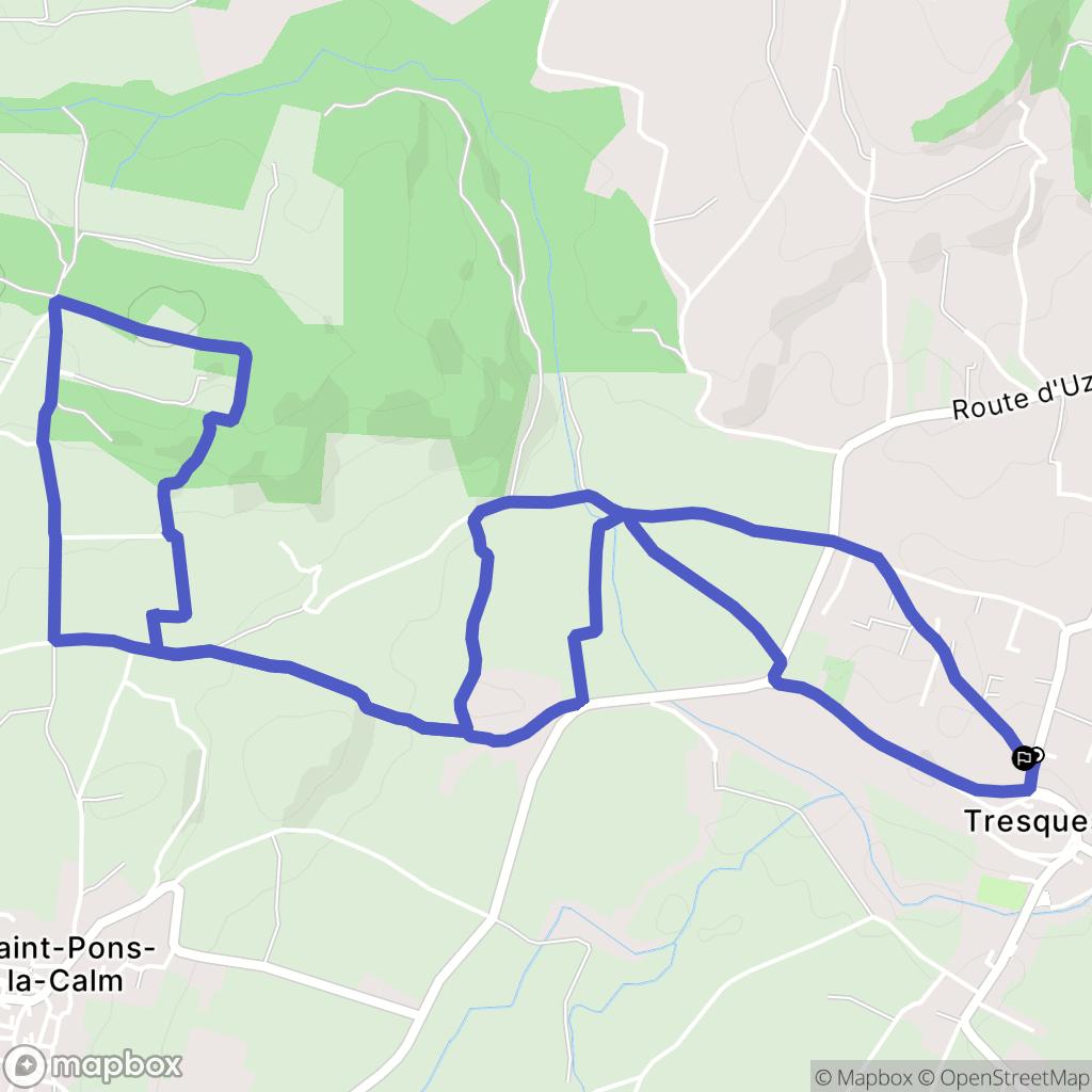 Tresques : carte du parcours de randonnée - France