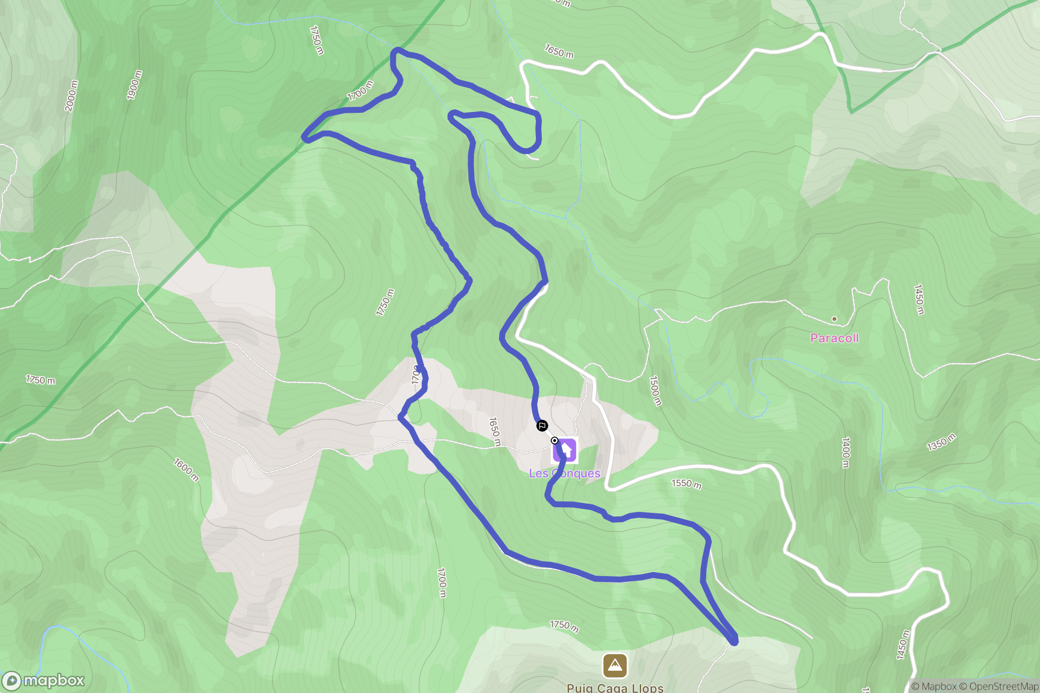 Prats-de-Mollo-la-Preste : carte du parcours de randonnée - France