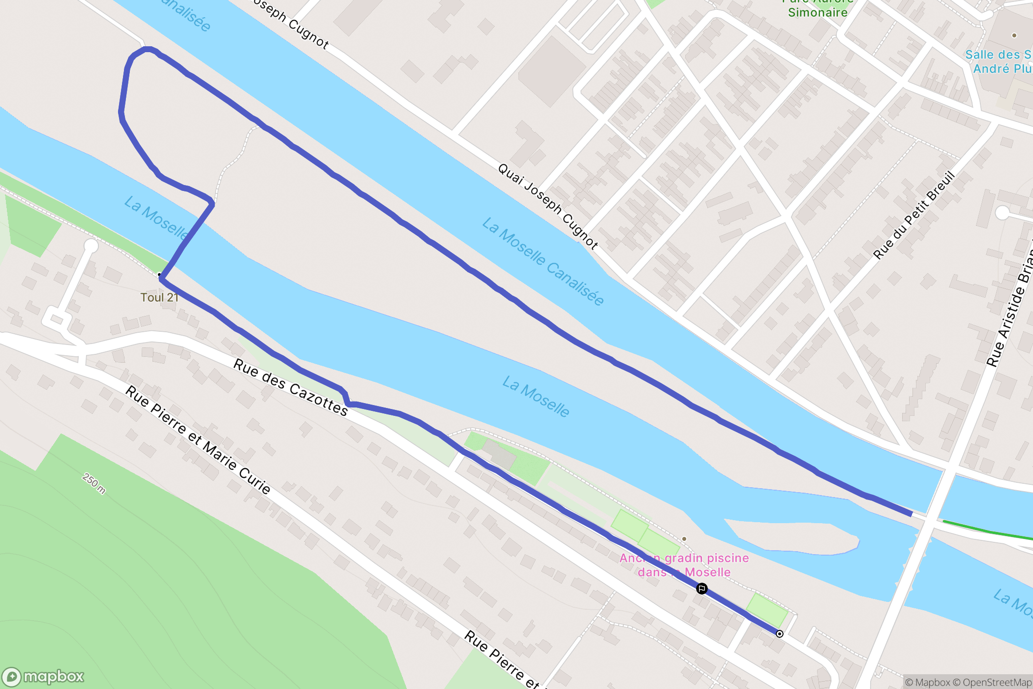 Pont-Saint-Vincent : carte du parcours de randonnée - France