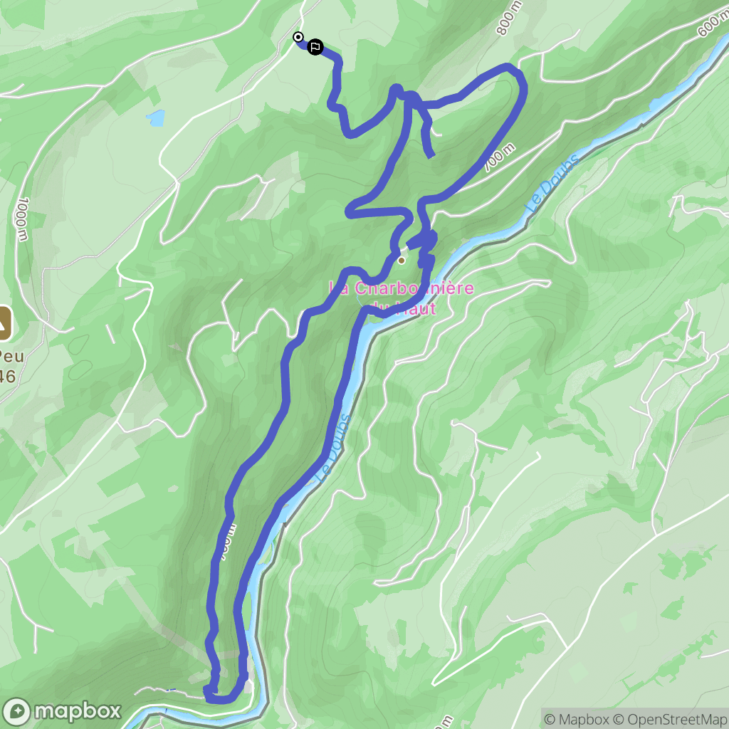 Charquemont : carte du parcours de randonnée - France