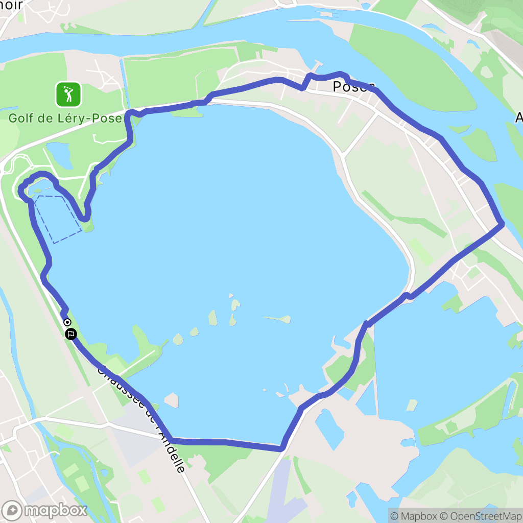 Léry : carte du parcours de randonnée - France