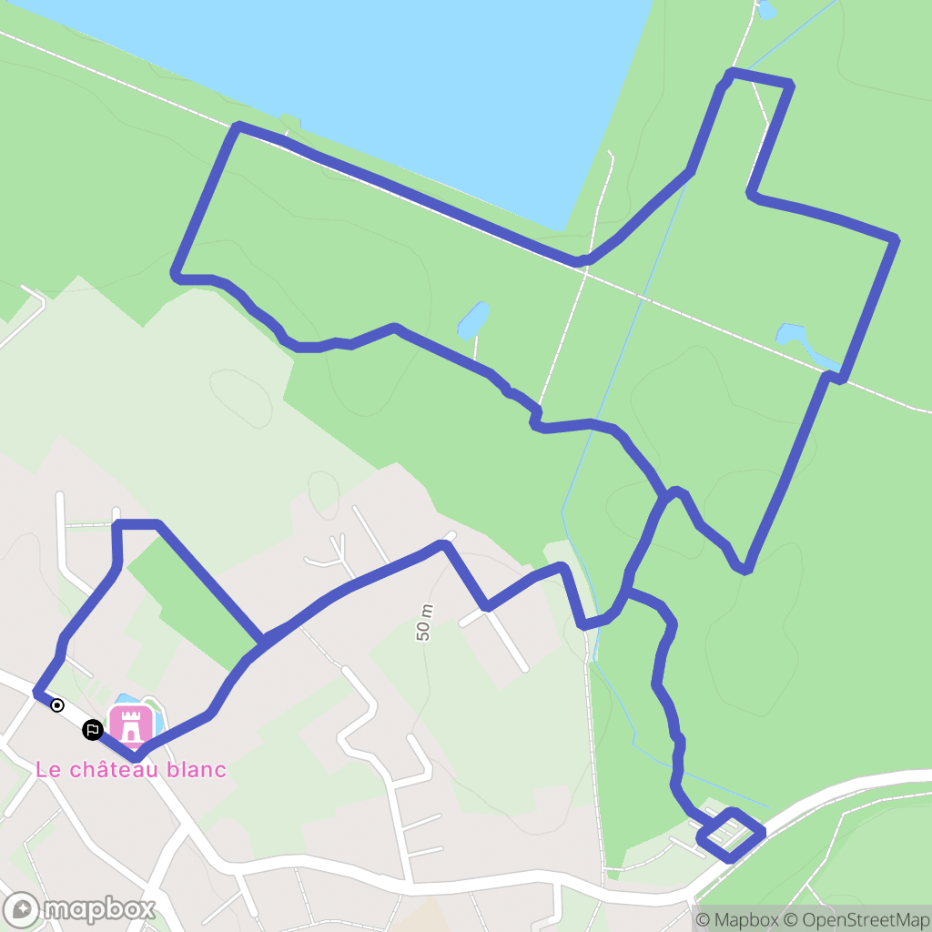 Thumeries : carte du parcours de randonnée - France