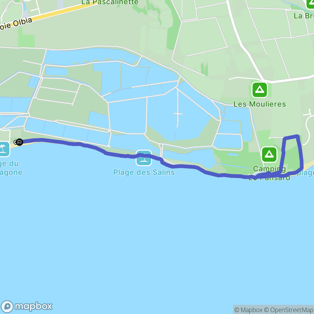 Hyères : carte du parcours de randonnée - France