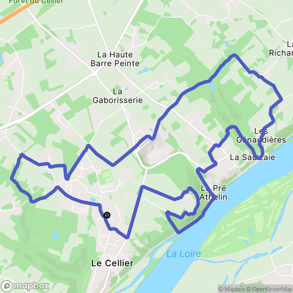 Le Cellier : carte du parcours de randonnée - France