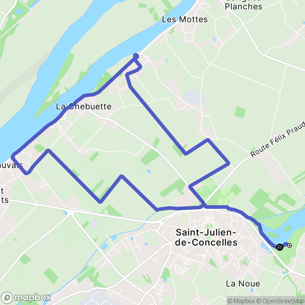 Saint-Julien-de-Concelles : carte du parcours de randonnée - France