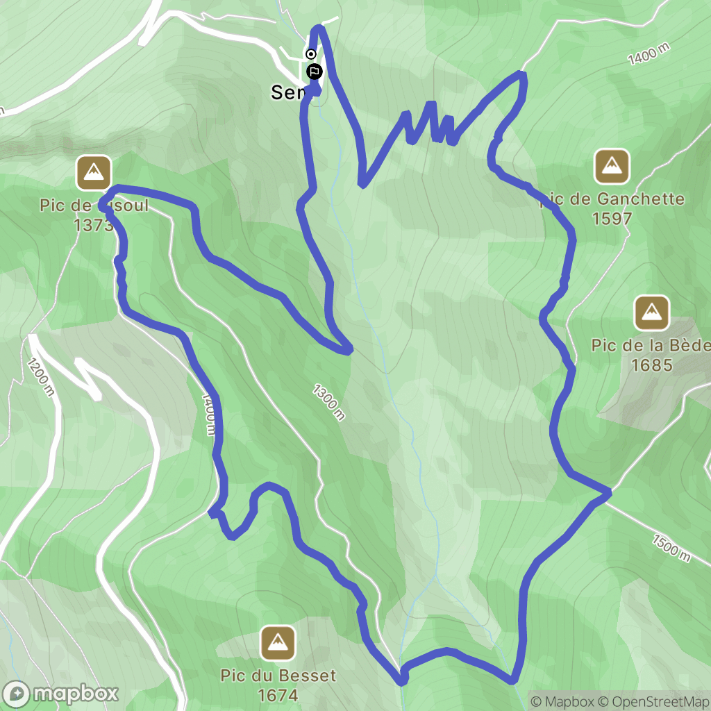 Val-de-Sos : carte du parcours de randonnée - France