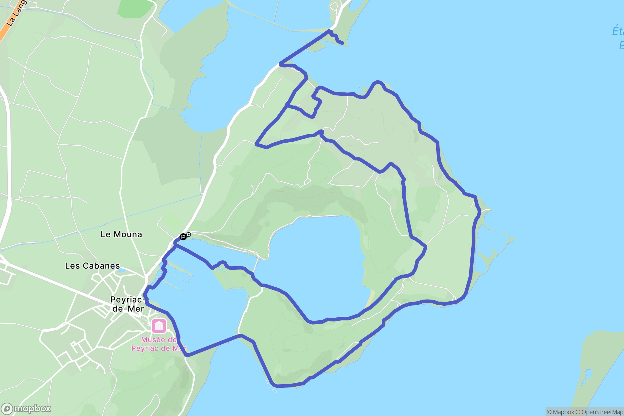 Peyriac-de-Mer : carte du parcours de randonnée - France
