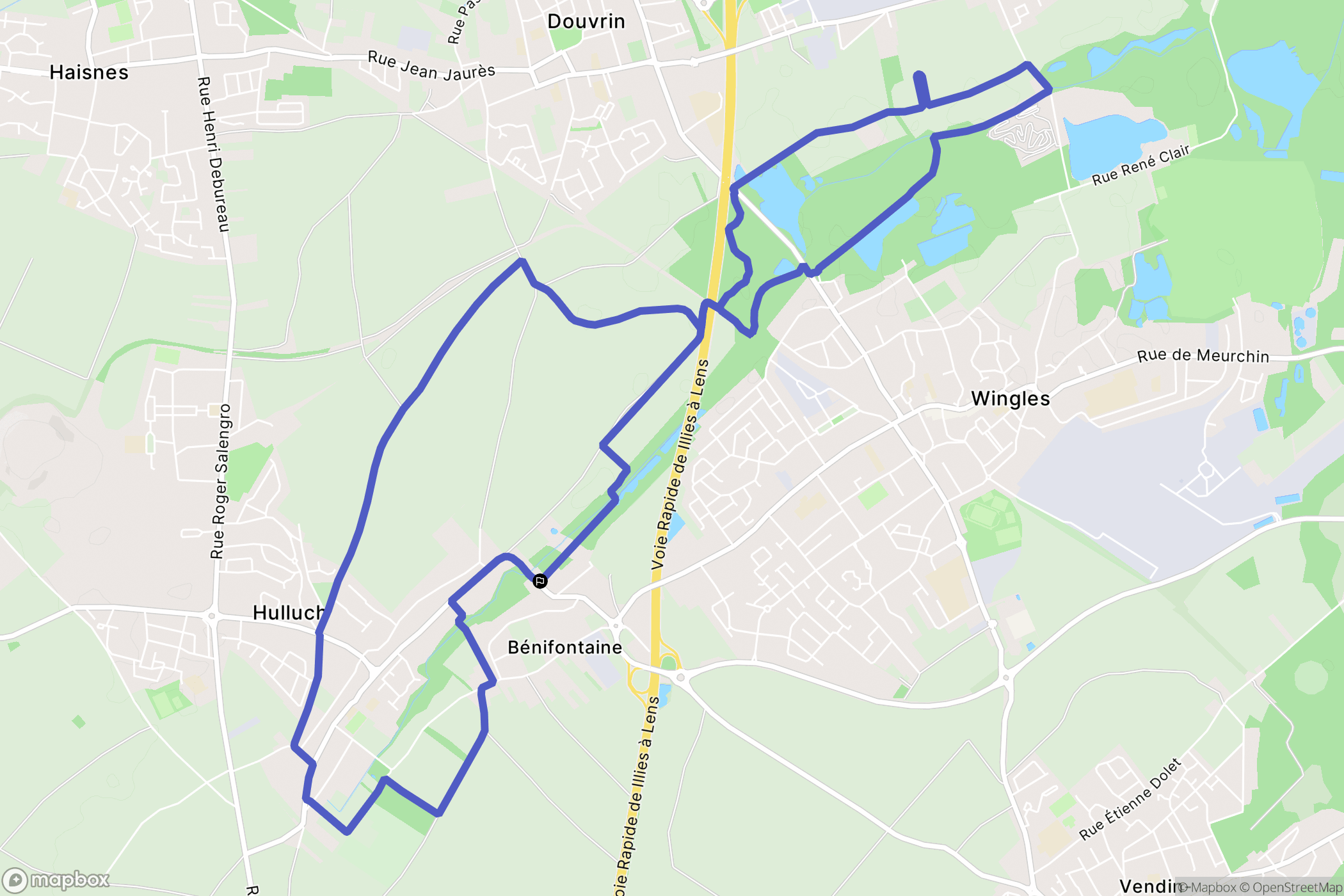 Bénifontaine : carte du parcours de randonnée - France
