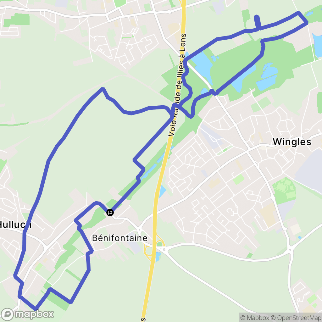 Bénifontaine : carte du parcours de randonnée - France