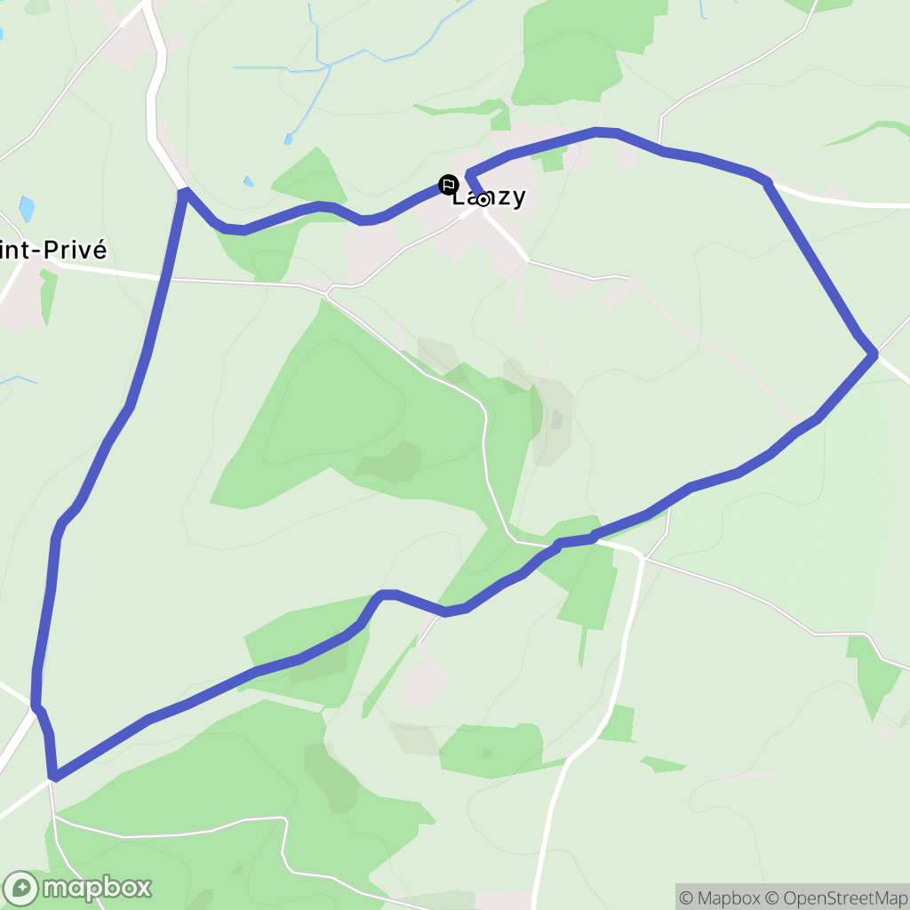 Saint-Privé : carte du parcours de randonnée - France
