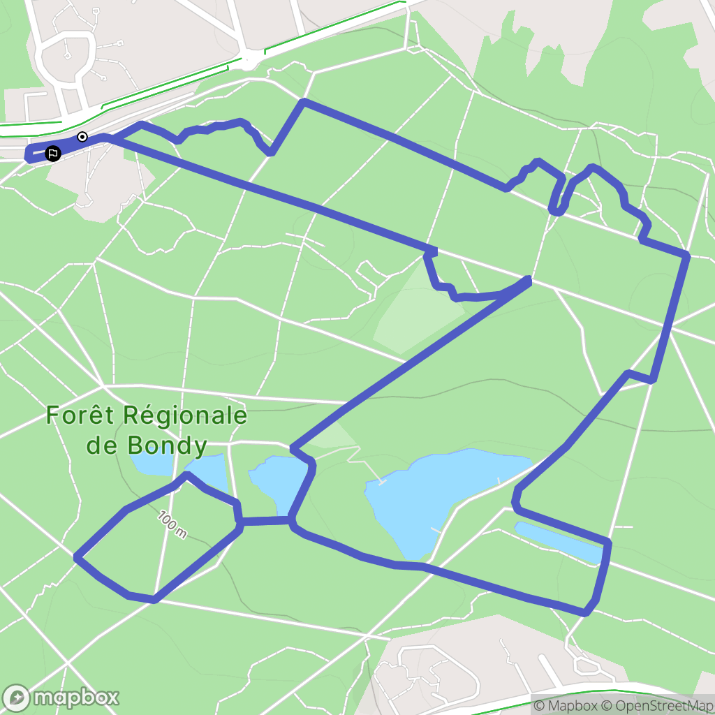 Coubron : carte du parcours de randonnée - France