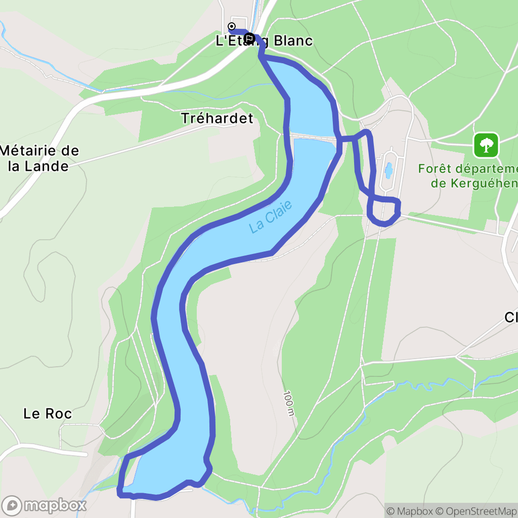 Saint-Allouestre : carte du parcours de randonnée - France