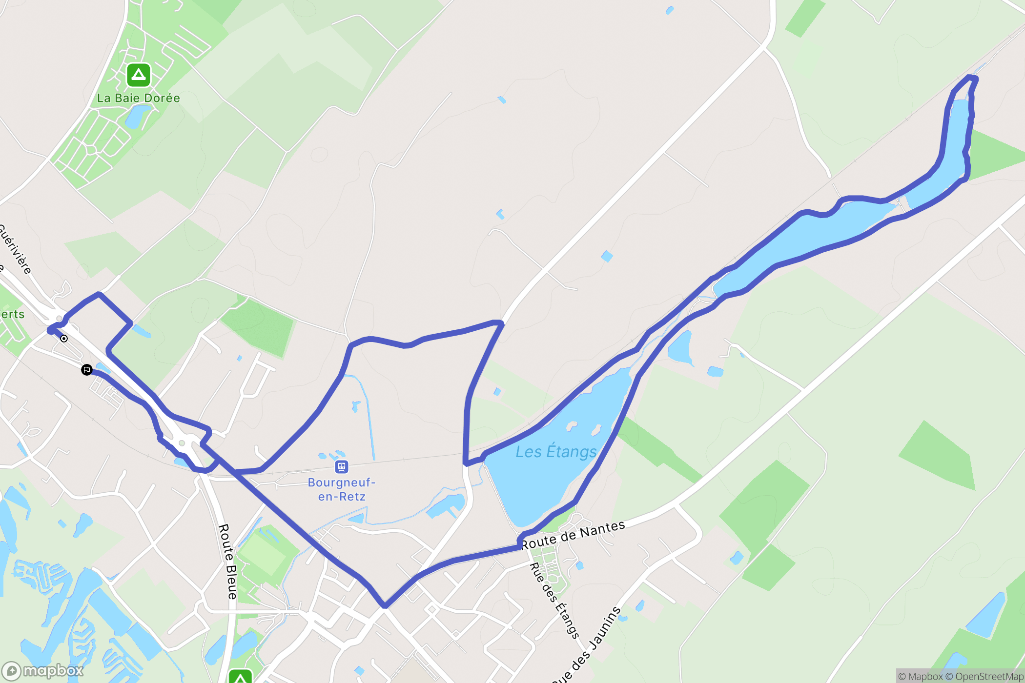 Villeneuve-en-Retz : carte du parcours de randonnée - France