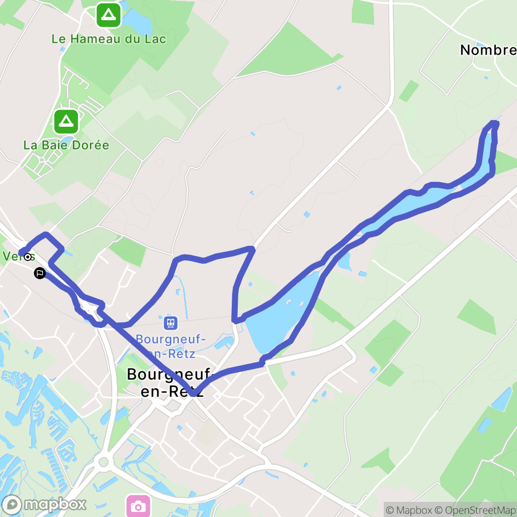 Villeneuve-en-Retz : carte du parcours de randonnée - France