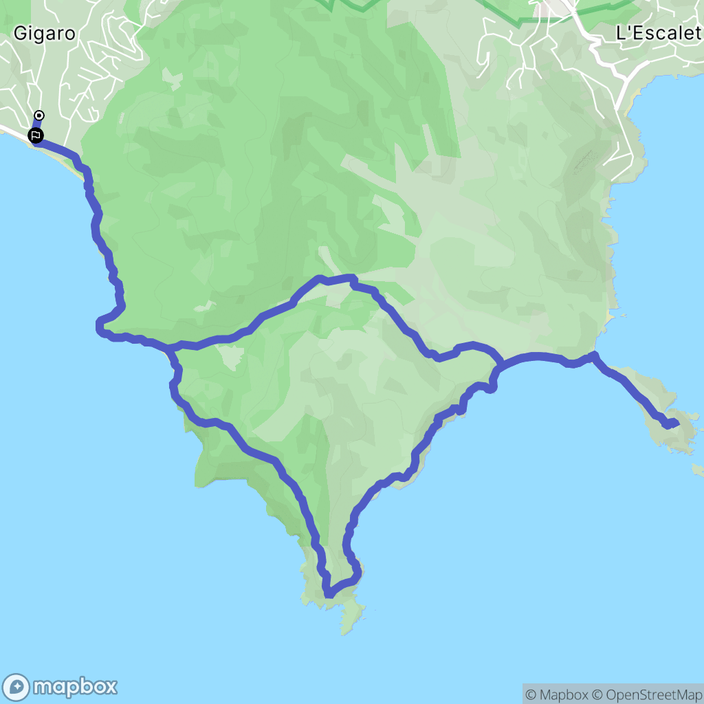 La Croix-Valmer : carte du parcours de randonnée - France